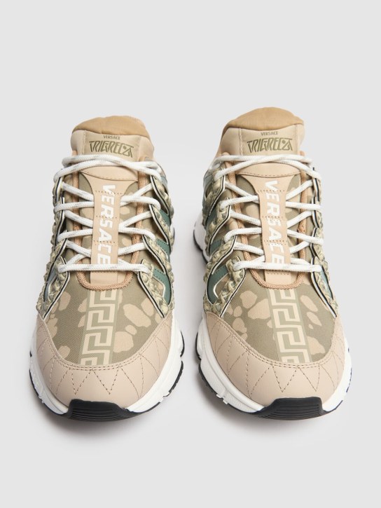 Versace: Trigreca low top sneakers - White/Beige - men_2 | Luisa Via Roma
