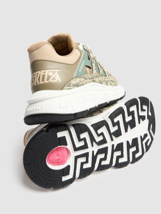 Versace: Trigreca low top sneakers - White/Beige - men_4 | Luisa Via Roma