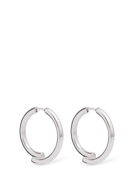 Otiumberg: Silver Chaos hoop earrings - Gümüş - women_0 | Luisa Via Roma