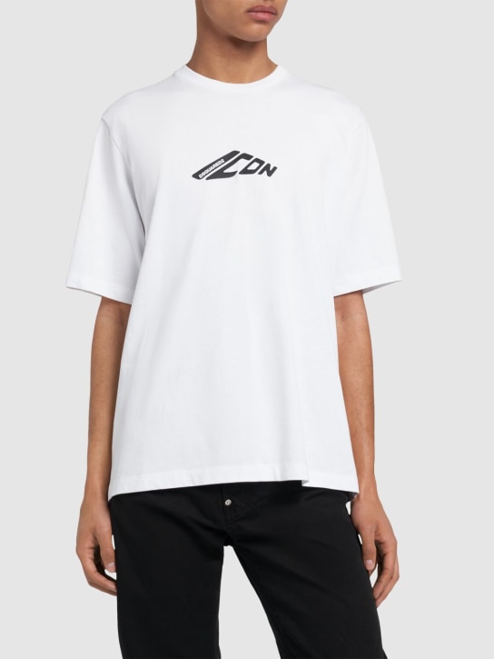 Dsquared2: Camiseta con logo - men_2 | Luisa Via Roma