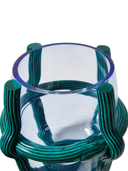 Cassina: Sestiere Murano glass vase - Blue - ecraft_2 | Luisa Via Roma