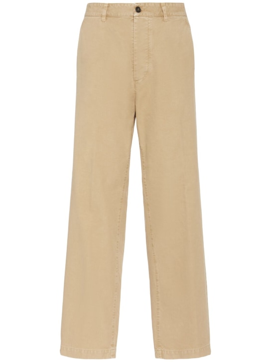 Dsquared2: Pantalones de algodón - Beige - men_0 | Luisa Via Roma