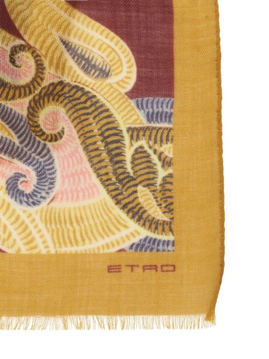 Etro: Tosca printed cashmere scarf - Multicolor - women_1 | Luisa Via Roma