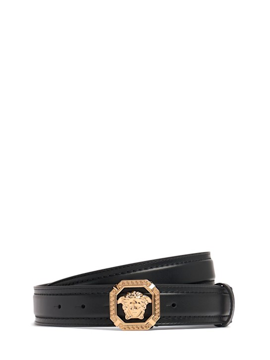 Versace: 35mm breiter Ledergürtel „Medusa“ - men_0 | Luisa Via Roma