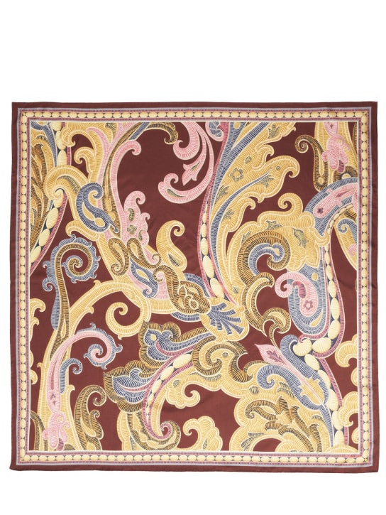 Etro: Norma printed silk scarf - Multicolor - women_0 | Luisa Via Roma