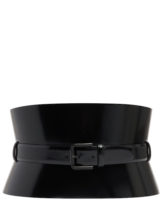 Max Mara: 175 Bustier leather belt - women_0 | Luisa Via Roma
