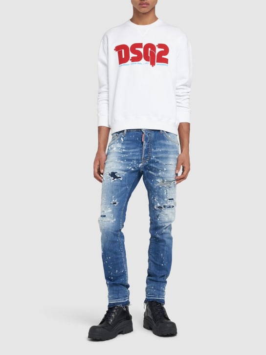 Dsquared2: Cool fit cotton crew sweatshirt - men_1 | Luisa Via Roma