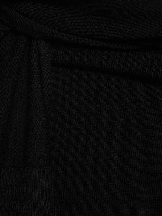 Jacquemus: Vestido de punto con lazo - Negro - women_1 | Luisa Via Roma