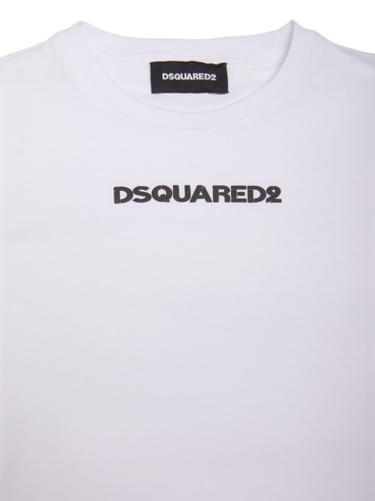 Dsquared2: Bedrucktes T-Shirt aus Baumwolljersey - kids-girls_1 | Luisa Via Roma