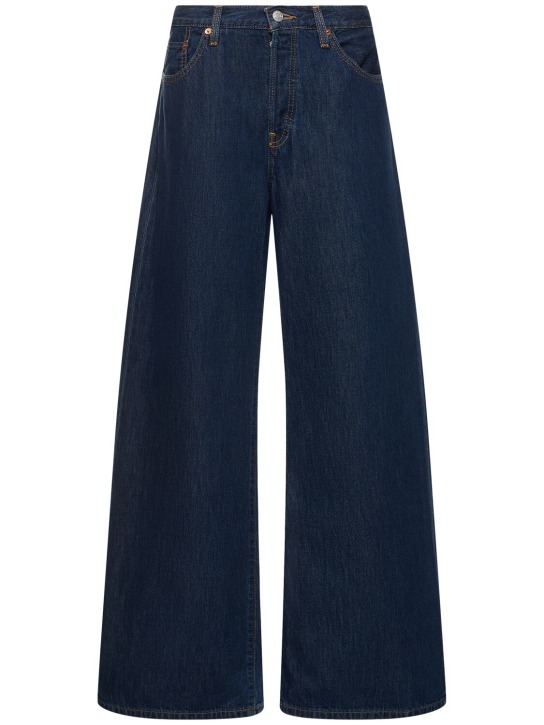 RE/DONE: Mid rise palazzo jeans - Blue - women_0 | Luisa Via Roma