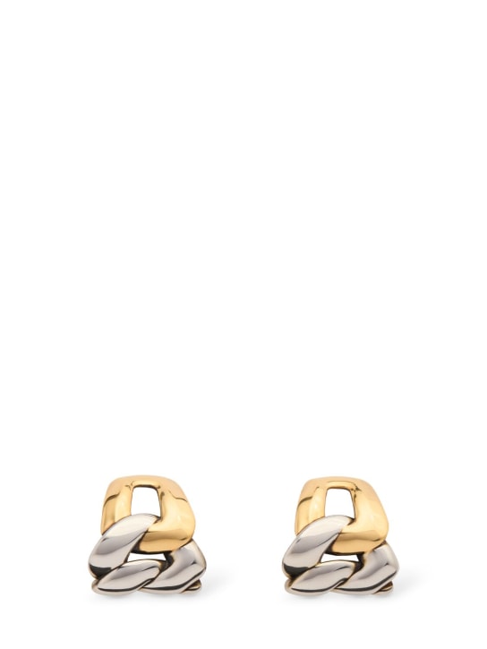 Alexander McQueen: Chain brass earrings - Altın/Gümüş - women_0 | Luisa Via Roma