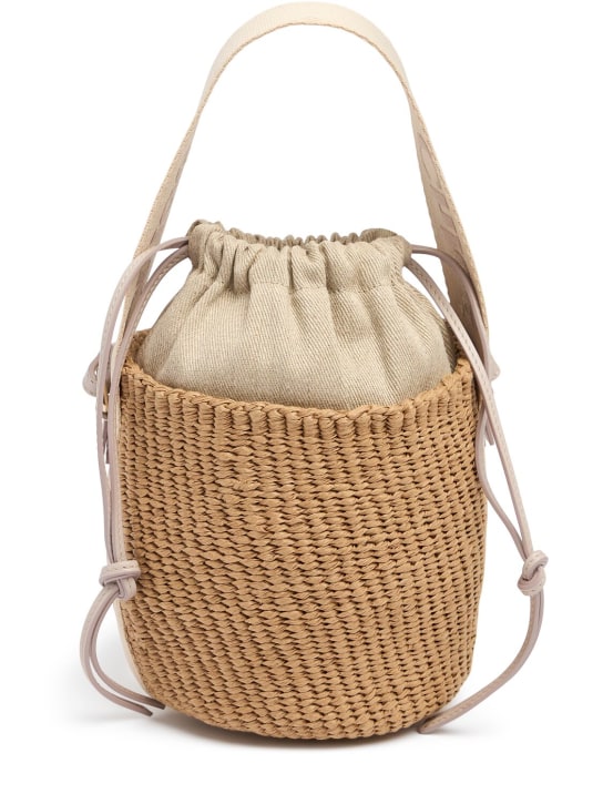 Chloé: Small Woody bucket top handle bag - Wild Grey - women_0 | Luisa Via Roma
