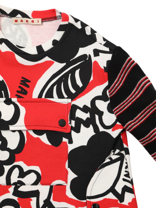 Marni Junior: Bedrucktes Sweatshirt aus Baumwolle - Rot/Bunt - kids-girls_1 | Luisa Via Roma