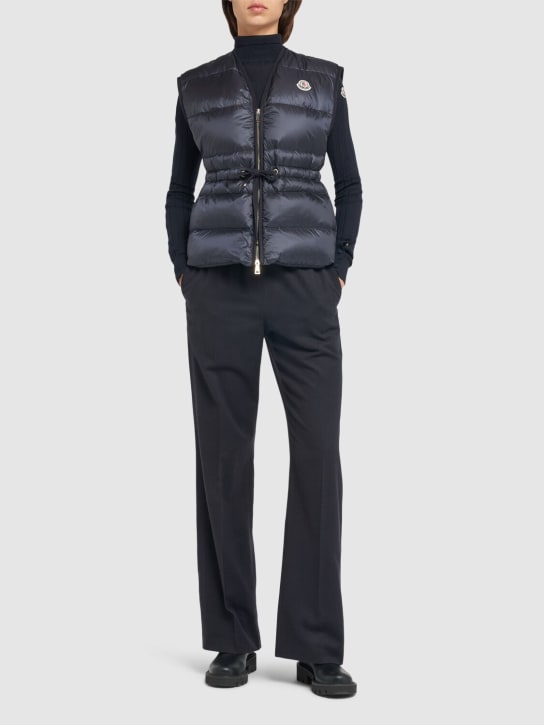 Moncler: Piumino smanicato Nai in nylon - women_1 | Luisa Via Roma