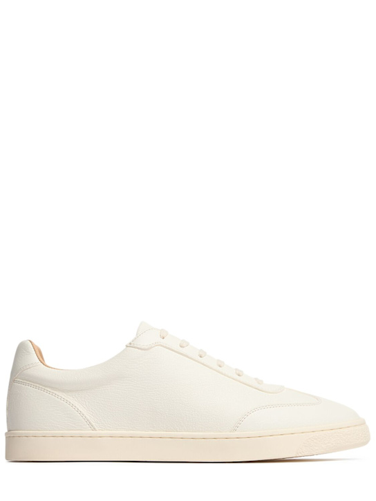 Brunello Cucinelli: Sneakers eleganti in pelle morbida - Panama - men_0 | Luisa Via Roma