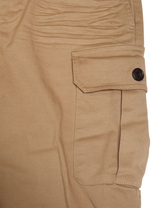 Dsquared2: Cotton blend gabardine cargo pants - Bej - kids-boys_1 | Luisa Via Roma
