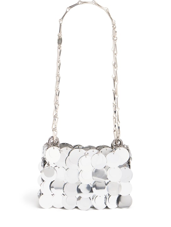 Rabanne: Nano sparkle shoulder bag - P040 - women_0 | Luisa Via Roma