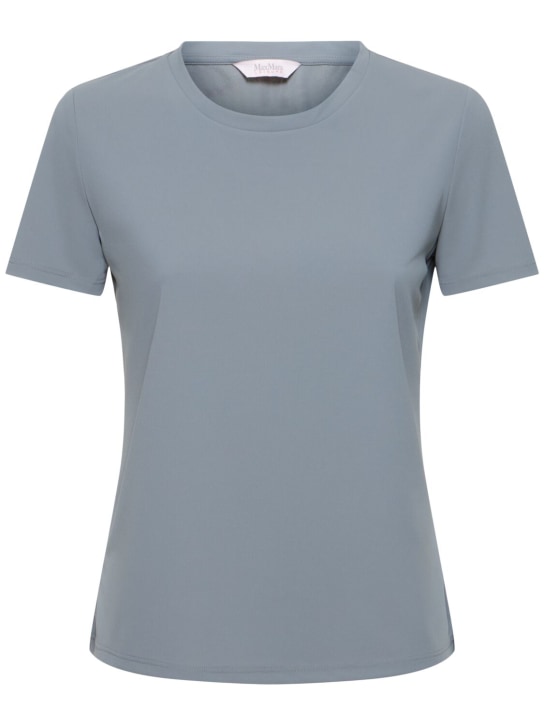 Max Mara: Bugia jersey t-shirt - Light Grey - women_0 | Luisa Via Roma