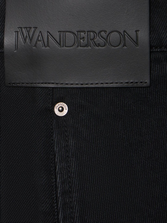 JW Anderson: コットンワークジーンズ - ブラック - men_1 | Luisa Via Roma