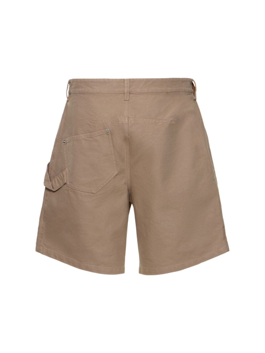 JW Anderson: Twisted cotton workwear shorts - Cream - men_5 | Luisa Via Roma
