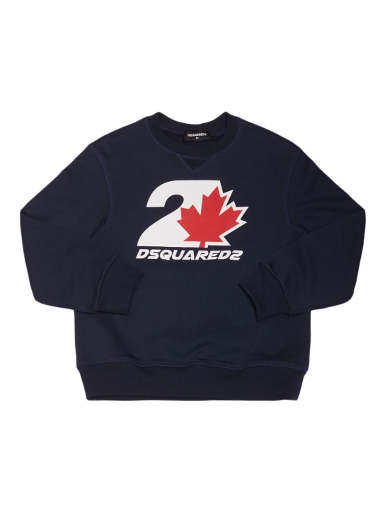 Dsquared2: Sweatshirt aus Baumwolle - Dunkelblau - kids-boys_0 | Luisa Via Roma