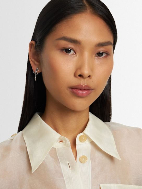 Jimmy Choo: Diamond drop earrings - women_1 | Luisa Via Roma