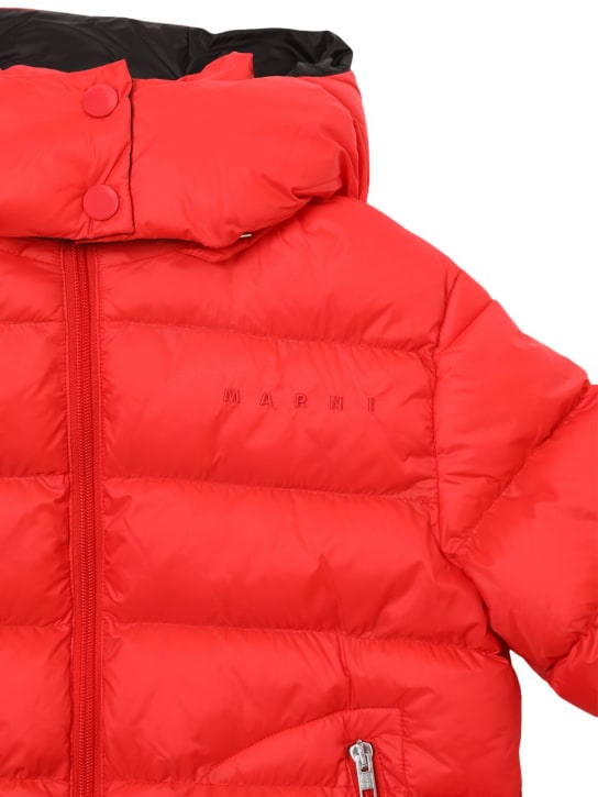 Marni Junior: Poly puffer jacket - Red - kids-boys_1 | Luisa Via Roma