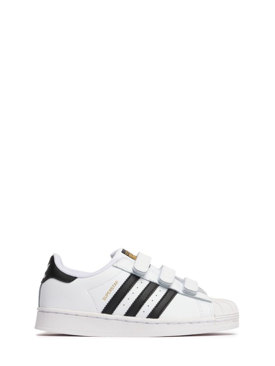 adidas Originals: Superstar strap sneakers - White/Black - kids-girls_0 | Luisa Via Roma