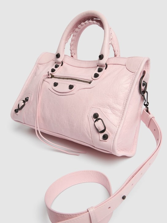 Balenciaga: Small Le City Arena Storico leather bag - Petal Pink - men_1 | Luisa Via Roma