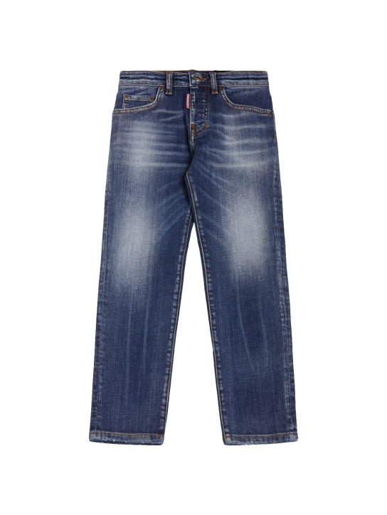 Dsquared2: Jeans de algodón stretch - Azul - kids-girls_0 | Luisa Via Roma