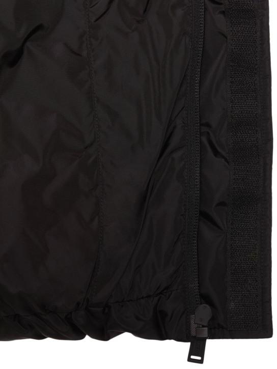 Dsquared2: Hooded nylon puffer jacket - Black - kids-boys_3 | Luisa Via Roma