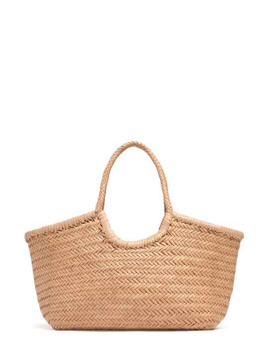 Dragon Diffusion: Big Nantucket woven leather basket bag - Natural - women_0 | Luisa Via Roma