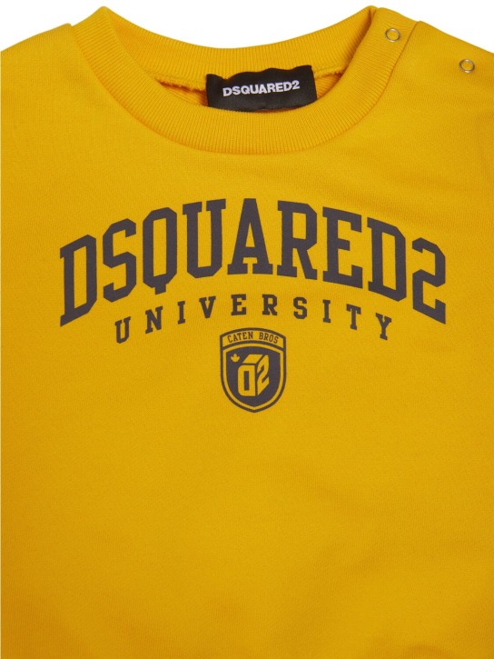 Dsquared2: Printed cotton sweatshirt - Yellow - kids-boys_1 | Luisa Via Roma