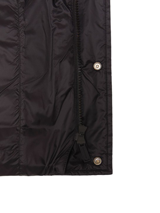 Dsquared2: Hooded nylon puffer jacket - Black - kids-boys_3 | Luisa Via Roma