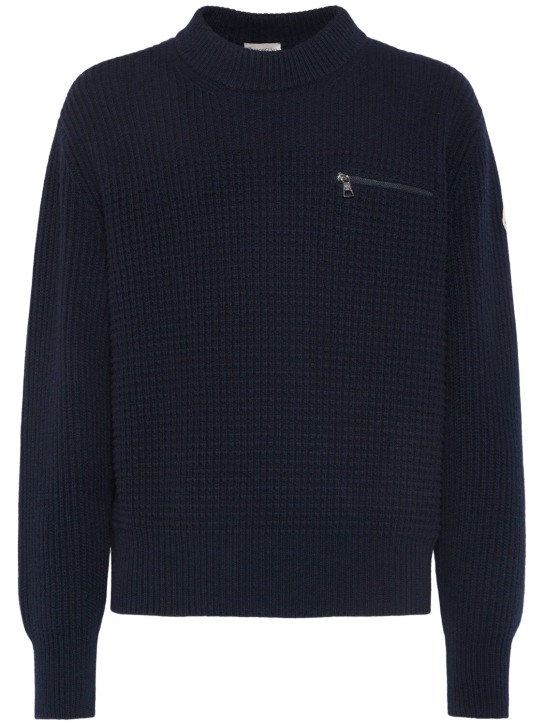 Moncler: Virgin wool & cashmere sweater - men_0 | Luisa Via Roma
