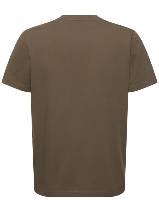 Moncler: Logo cotton jersey t-shirt - men_4 | Luisa Via Roma