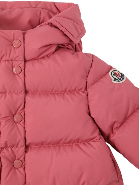 Moncler: Doudoune en nylon Laurie - Rose - kids-girls_1 | Luisa Via Roma