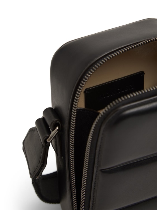Moncler: Vertical leather crossbody bag - men_5 | Luisa Via Roma