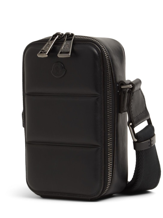 Moncler: Vertical leather crossbody bag - men_2 | Luisa Via Roma