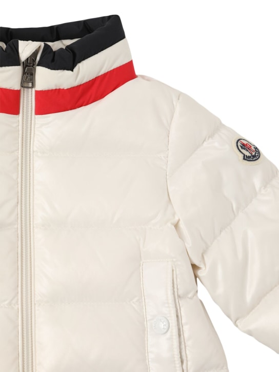 Moncler: Vashiti nylon down jacket - White - kids-boys_1 | Luisa Via Roma