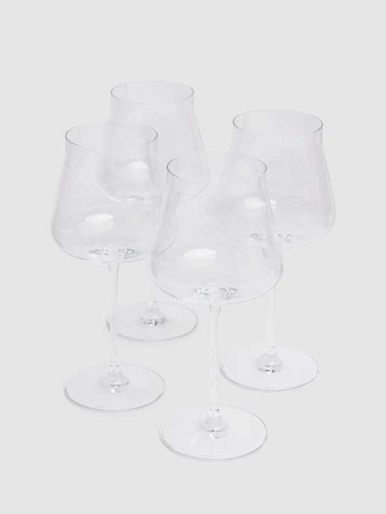 Alessi: Set of 4 Eugenia red wine glasses - Transparent - ecraft_1 | Luisa Via Roma