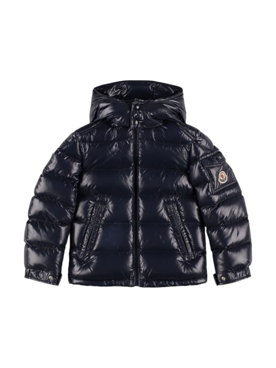 Moncler: New Maya nylon down jacket - Nachtblau - kids-boys_0 | Luisa Via Roma