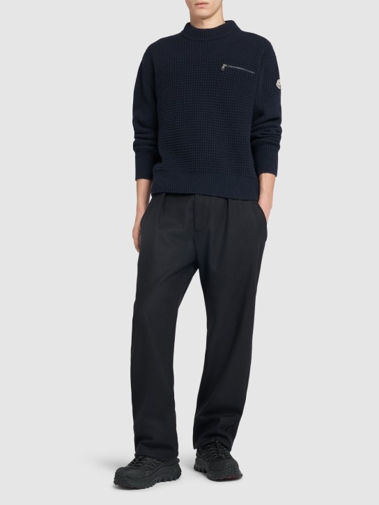 Moncler: Virgin wool & cashmere sweater - men_1 | Luisa Via Roma