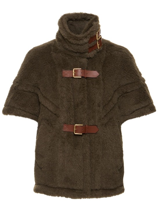 Max Mara: LVR Exclusive New Rodano teddy cape - women_0 | Luisa Via Roma