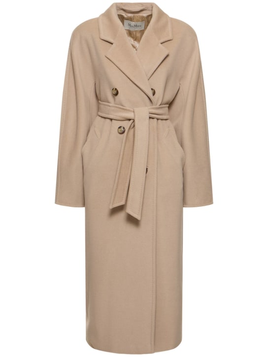 Max Mara: Madame wool & cashmere coat - Oatmeal - women_0 | Luisa Via Roma