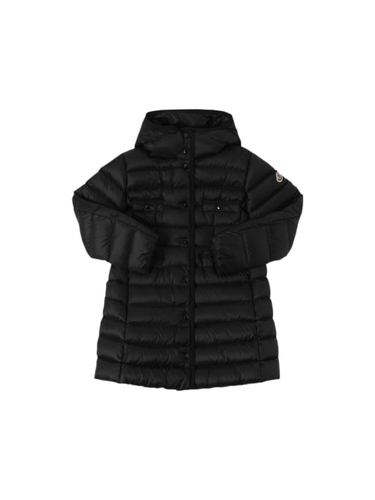 Moncler: Hirma nylon down long jacket - kids-girls_0 | Luisa Via Roma
