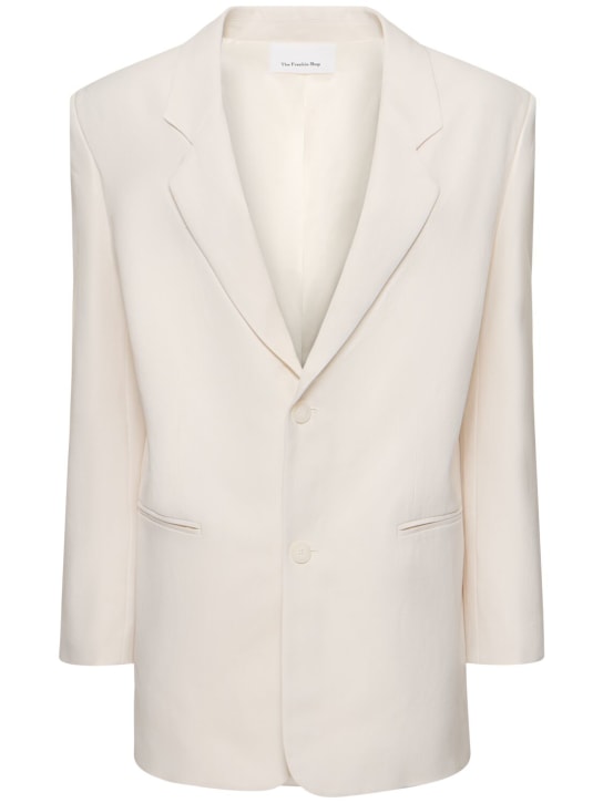 The Frankie Shop: Aiden linen & viscose blazer - White - women_0 | Luisa Via Roma
