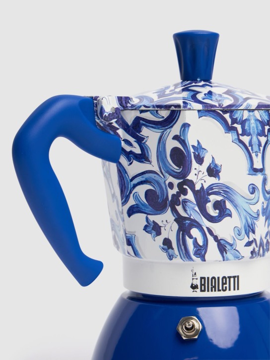 Dolce&Gabbana: 6-cup induction Moka - Blue - ecraft_2 | Luisa Via Roma