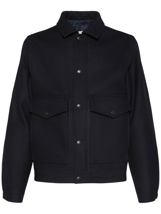 Moncler: Fredarola virgin wool down jacket - men_0 | Luisa Via Roma