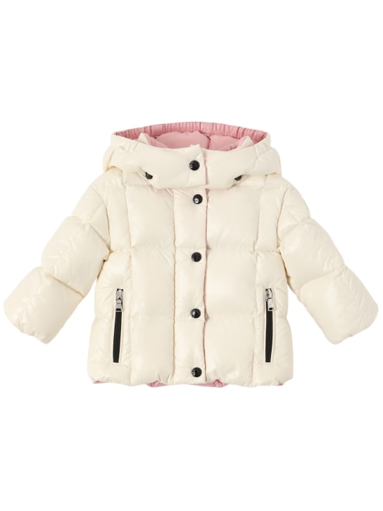 Moncler: Parana nylon down jacket - Bianco - kids-girls_0 | Luisa Via Roma